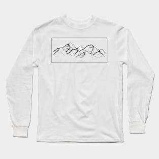 Mountain Line Art Long Sleeve T-Shirt